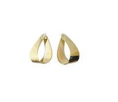 James Avery 14K Yellow Gold Oval Hammered Dangle Earring Jackets #16573