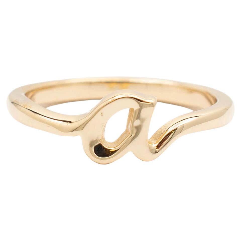 James Avery Love Script Ring 14K Yellow Gold For Sale at 1stDibs