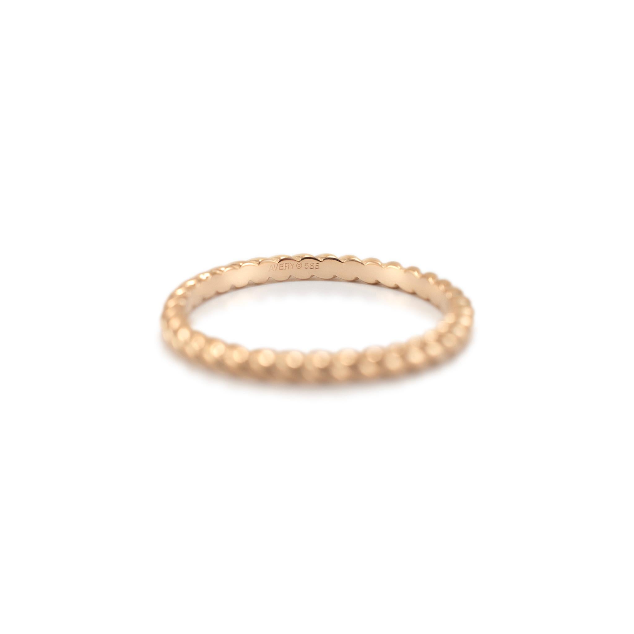 James Avery 14K Yellow Gold Small Twisted Wire Band Ring For Sale 2