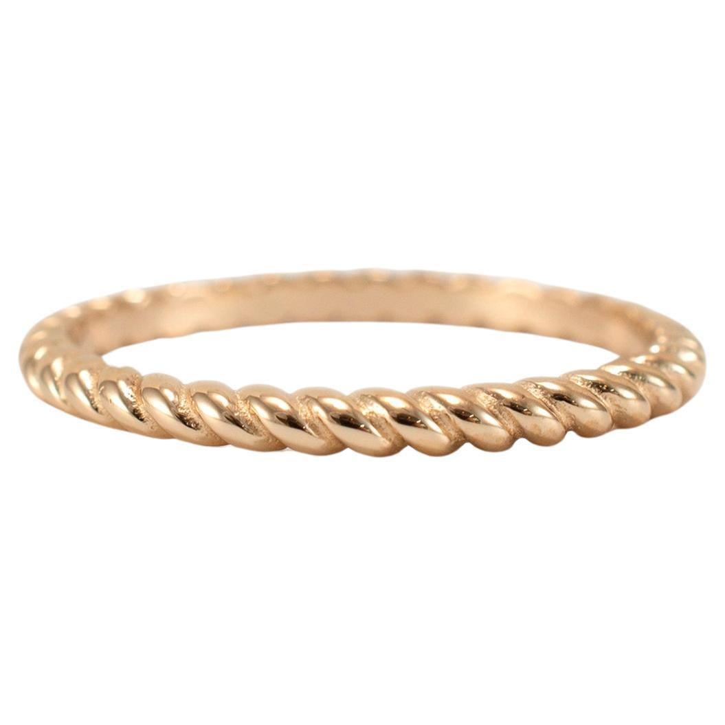 James Avery 14K Yellow Gold Small Twisted Wire Band Ring