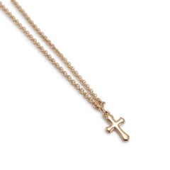 James Avery 14K Yellow Gold St. Teresa Cross Pendant Necklace