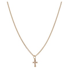 James Avery 14K Yellow Gold St. Teresa Cross Pendant Necklace
