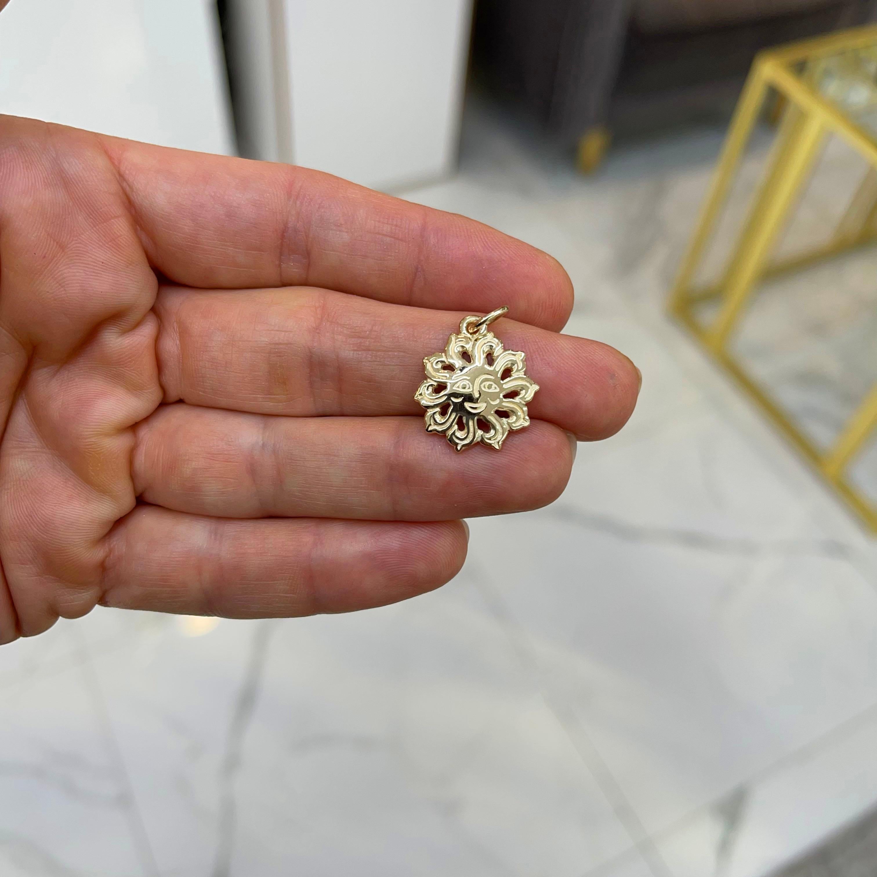 James Avery 14K Gelbgold Sunbeam Charm-Anhänger für Damen oder Herren
