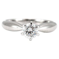 James Avery 18K White Gold Platinum GIA 0.50ct Diamond Solitaire Engagement Ring