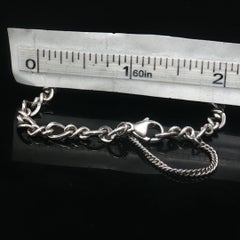 James Avery 925 Sterling Silver Charm Bracelet Twisted Link 7" 7.4g Vintage