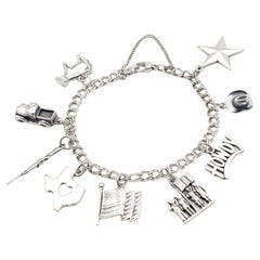 James Avery 925 Sterling Silver Double Curb Charm Bracelet