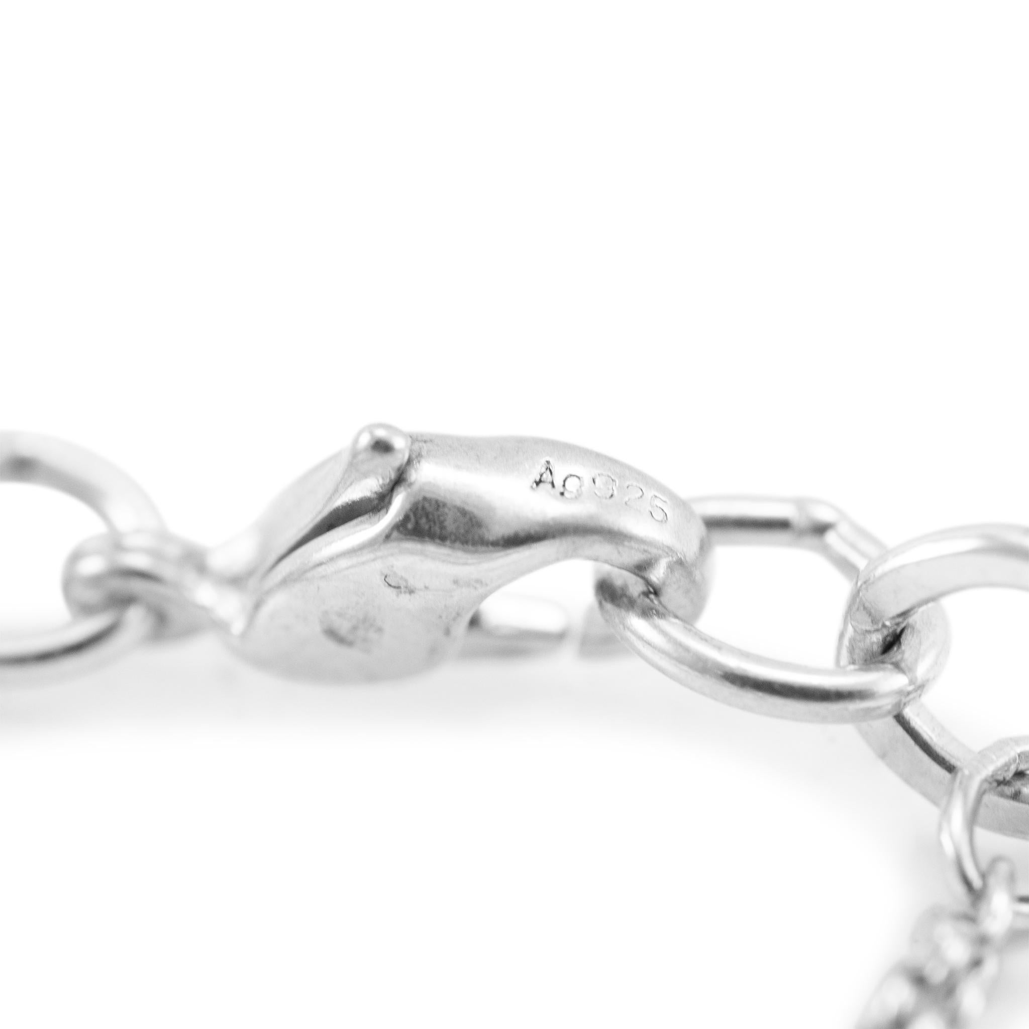 James Avery 925 Sterling Silver Forged Link Charm Bracelet For Sale 8