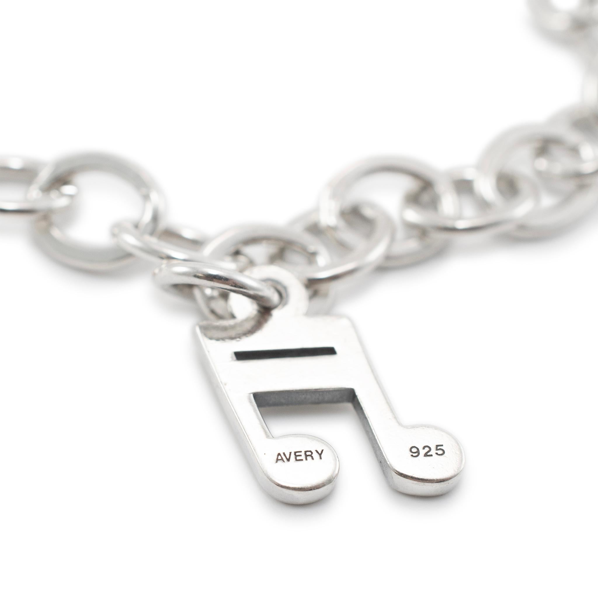 James Avery 925 Sterling Silver Forged Link Charm Bracelet For Sale 4