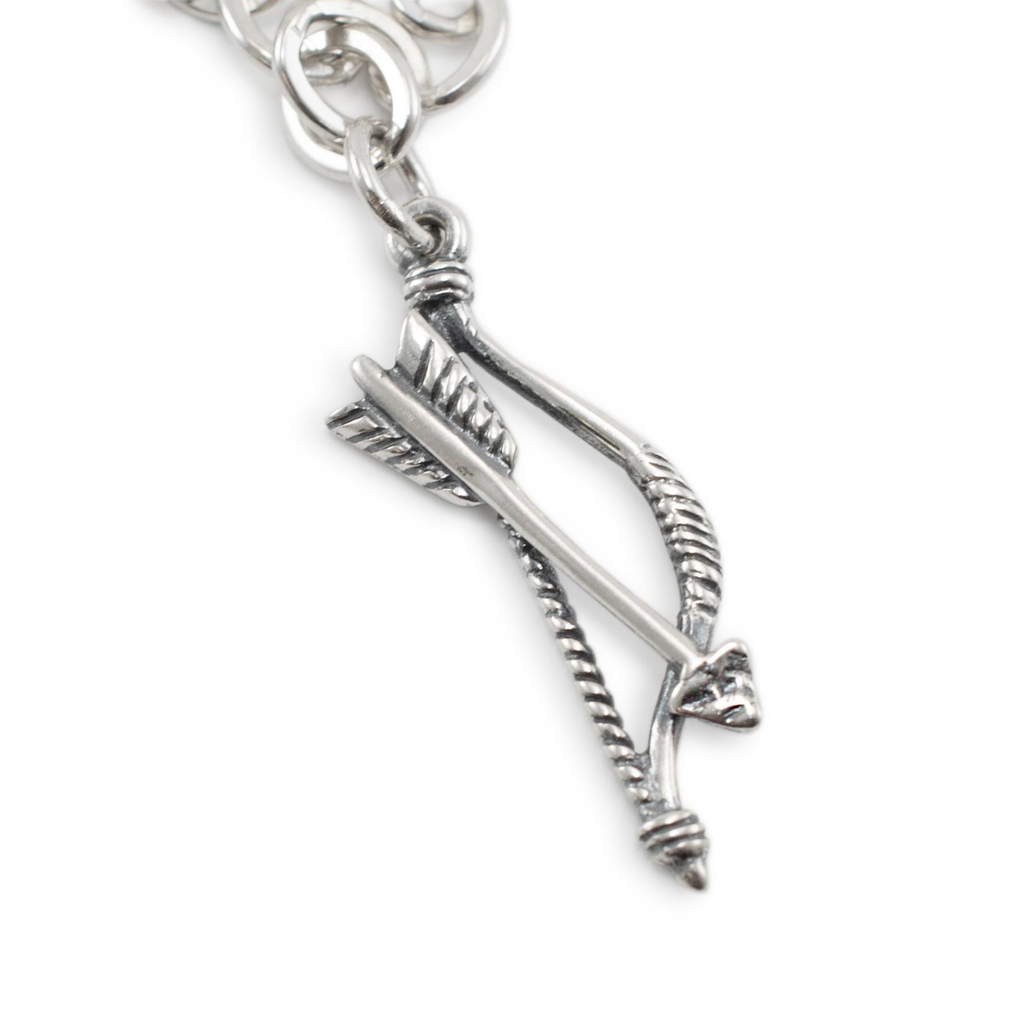 James Avery 925 Sterling Silver Forged Link Charm Bracelet For Sale 5
