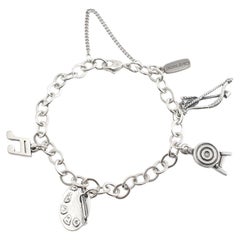 James Avery 925 Sterling Silver Forged Link Charm Bracelet