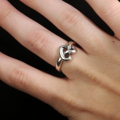 James Avery 925 Sterling Silver Open Heart Love Knot Ring Size 6.25