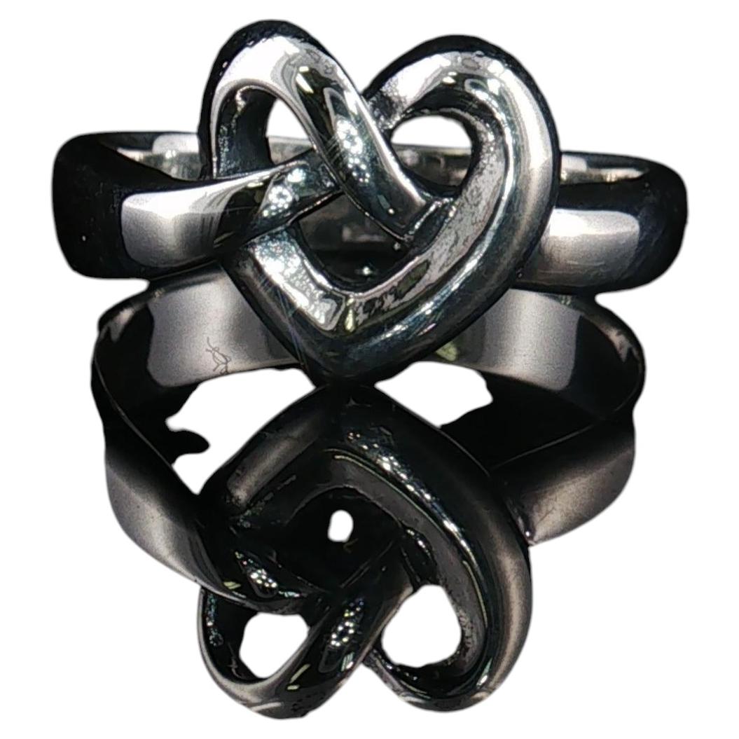 James Avery 925 Sterling Silver Open Heart Love Knot Ring Size 6.25