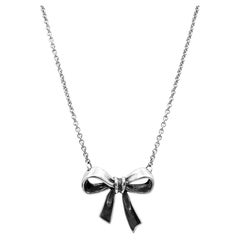 James Avery 925 Sterling Silver Retired Bow Pendant / Necklace