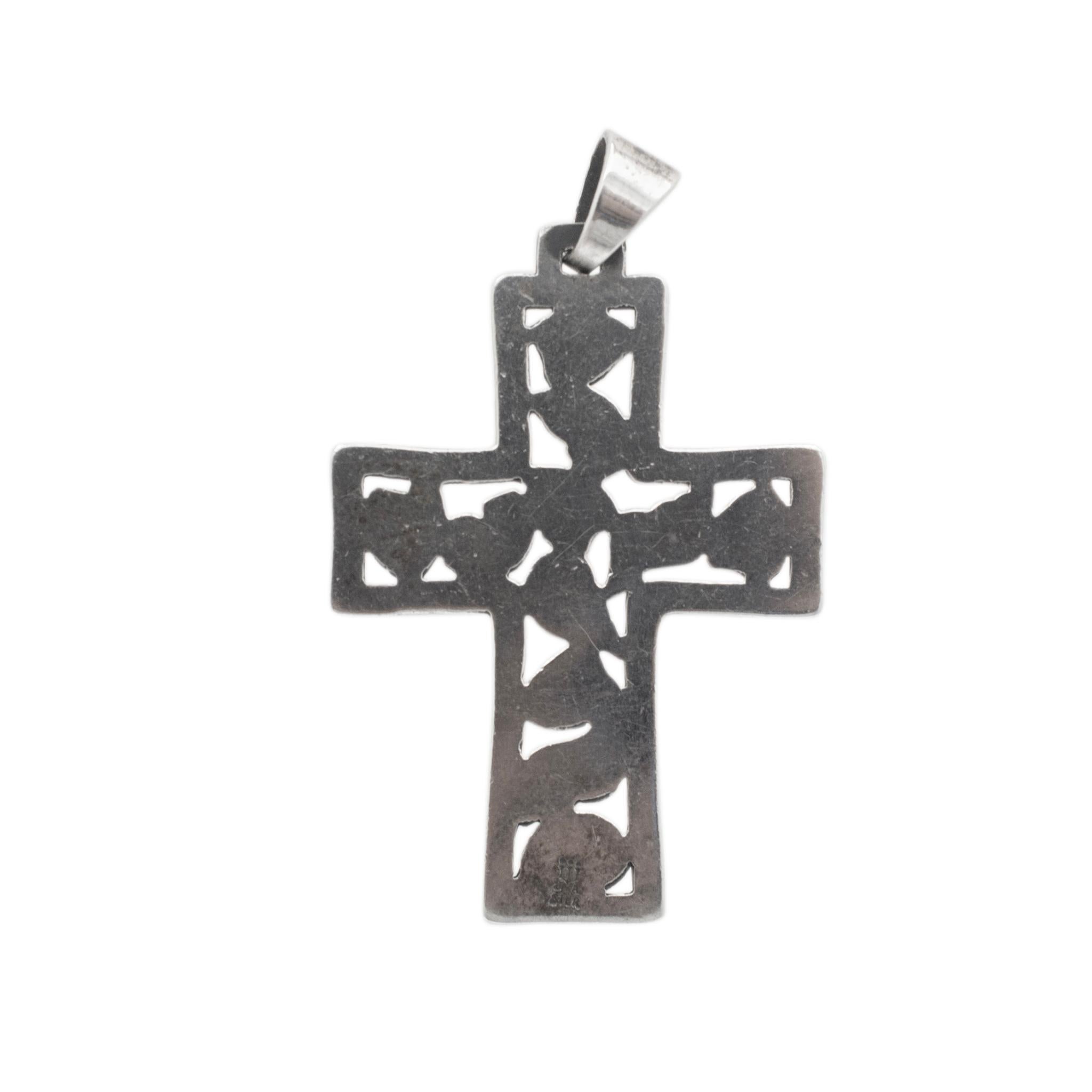 James Avery 925 Sterlingsilber-Anhänger mit durchbrochenem Muschelkreuz im Zustand „Hervorragend“ in Houston, TX