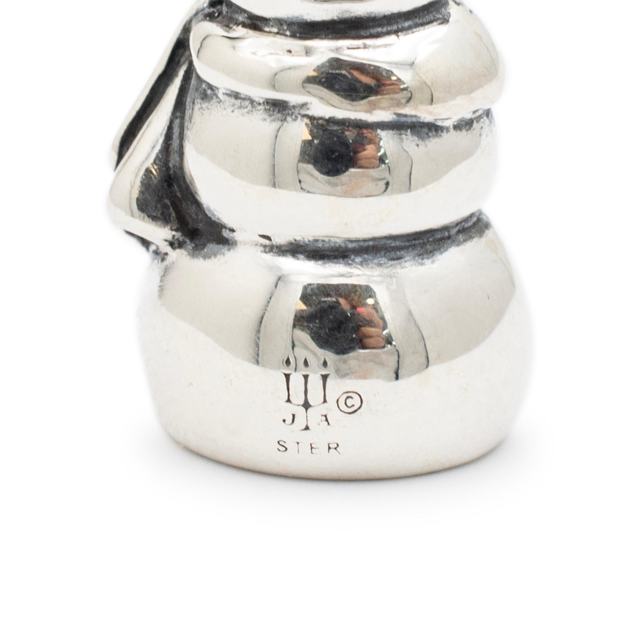 James Avery 925 Sterlingsilber-Sterlingsilber-Retired Snowman Charm / Anhänger im Zustand „Hervorragend“ in Houston, TX