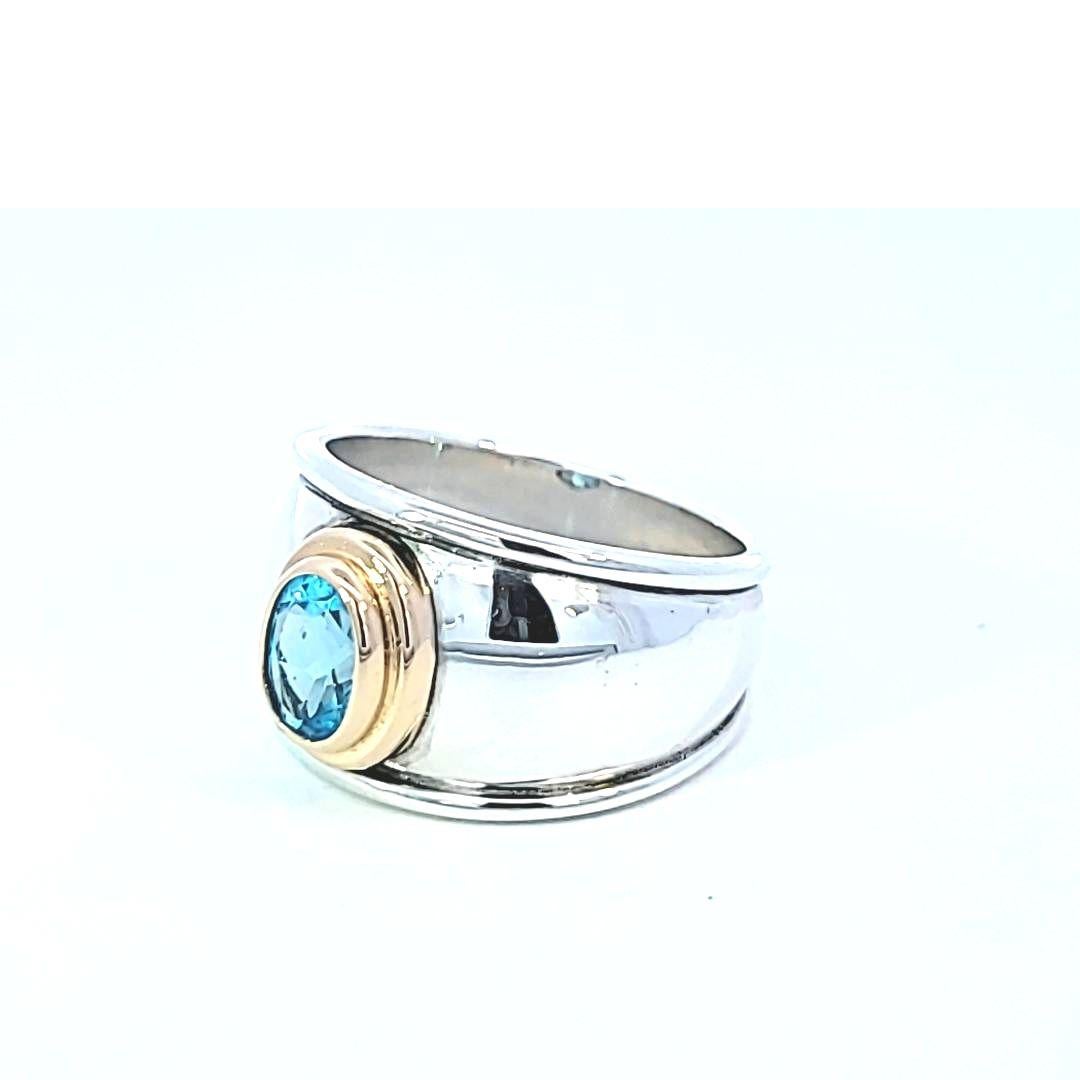 James Avery Blue Topaz Christina Ring In Good Condition For Sale In Dallas, TX