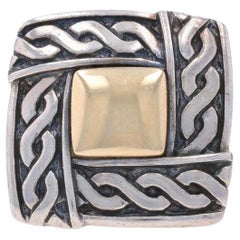 James Avery Celtic Large Stud SINGLE Earring Sterling 925 Yellow Gold 14k One