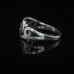 Bague « Celtic Swirl » de James Avery, argent sterling 925, anneau ajouré, taille 8,5, modèle discontinué