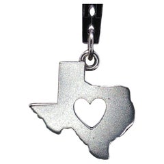 James Avery Deep in the Heart of Texas Charm 925 Sterling Silver State Pendant