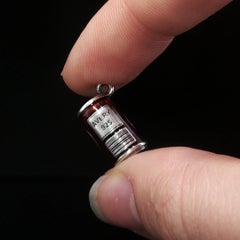 James Avery Dr Pepper Can Charm Sterling Silver 925 Enamel Retired Pendant 7g