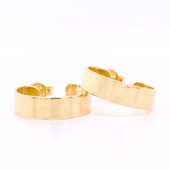 James Avery Earrings, One Inch Hoops w Jame Avery Stamp Logo w Posts & Backs