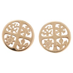 James Avery Four Seasons Gold Studs, 14k Yellow Gold, Large Round Studs