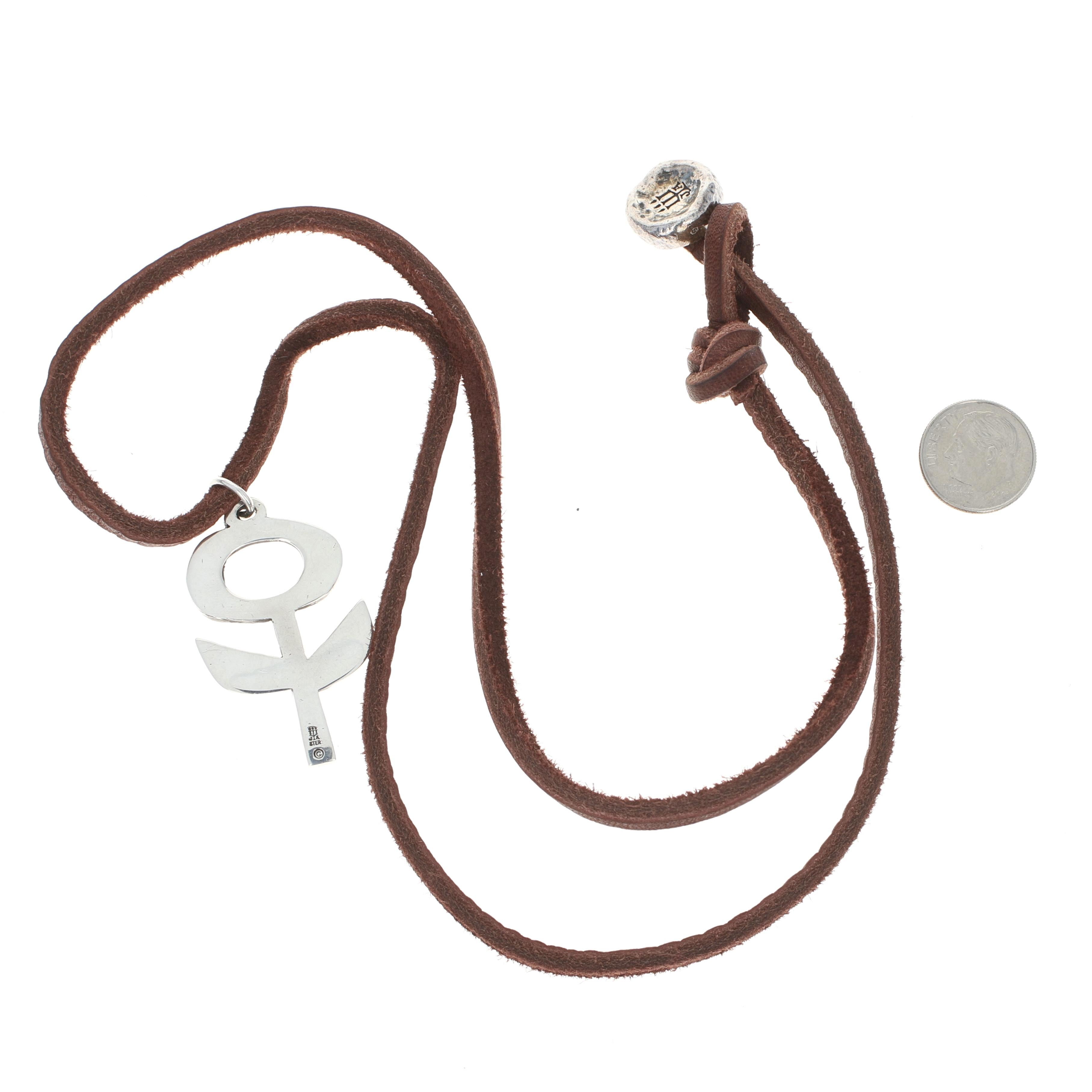 James James Avery: Französische Sterlingsilber-Halskette mit Blumenanhänger, 925, restauriert Damen