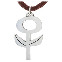 James James Avery: Französische Sterlingsilber-Halskette mit Blumenanhänger, 925, restauriert
