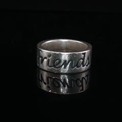 James Avery Friends Forever Heart Band Ring Sterling Silver 925 Sz 5.25 Retired