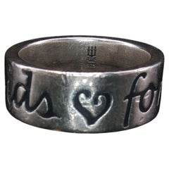 James Avery Friends Forever Heart Band Ring Sterling Silver 925 Sz 5.25 Retired