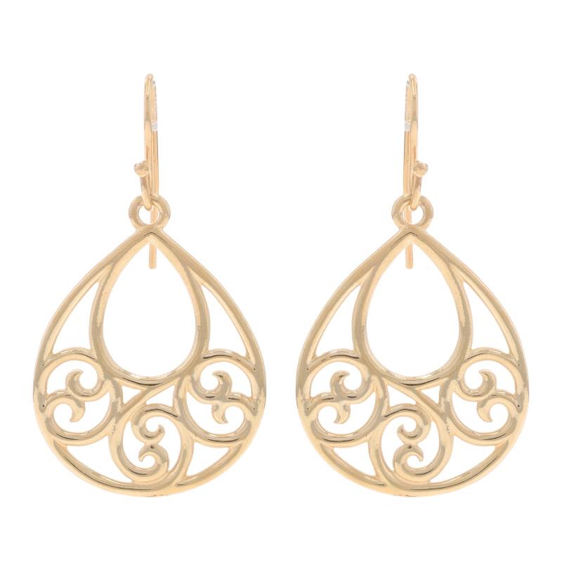 James Avery Boucles d'oreilles pendantes en or jaune 14k en forme de goutte d'eau à la retraite