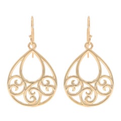 James Avery Boucles d'oreilles pendantes en or jaune 14k en forme de goutte d'eau à la retraite