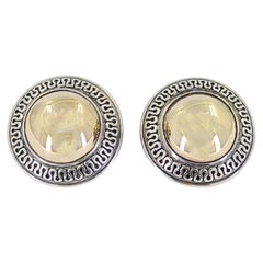 James Avery Gold & Silver Dome Earrings with Clip Back