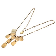 James Avery Hammered Bib Necklace Pendant 14k Yellow Gold 16.75"
