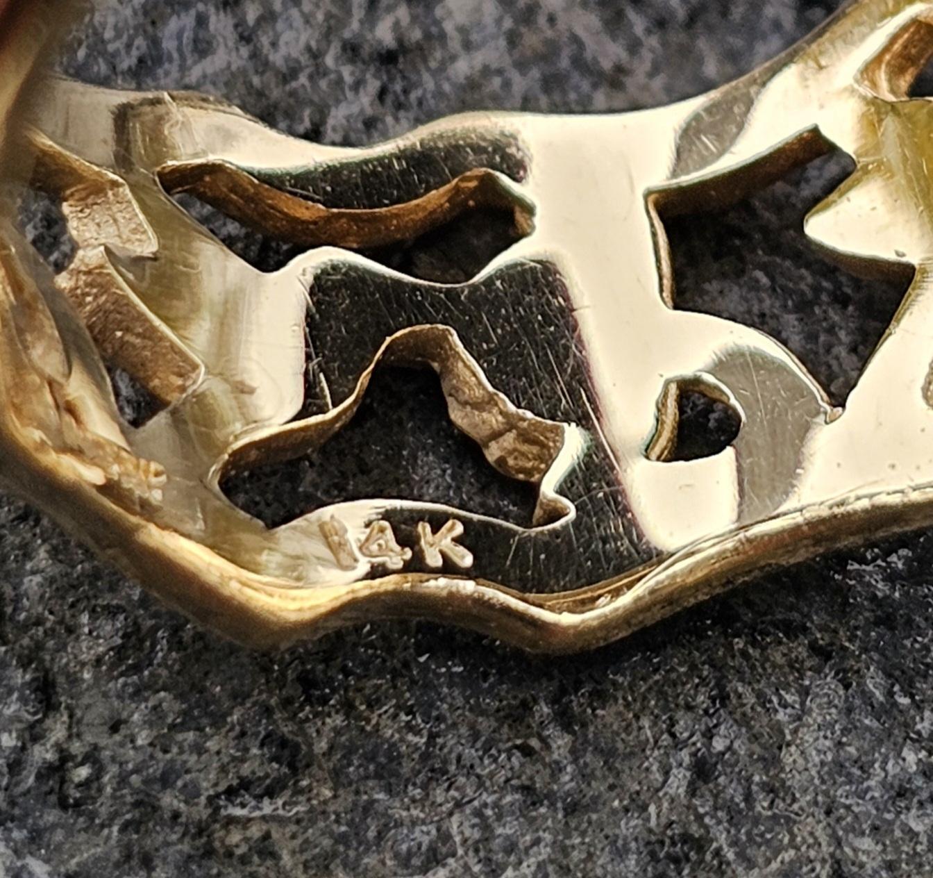 James Avery Anello Eternità Colibrì in Oro Giallo 14k Ritirato 5.9g sz 7.5 in vendita 5