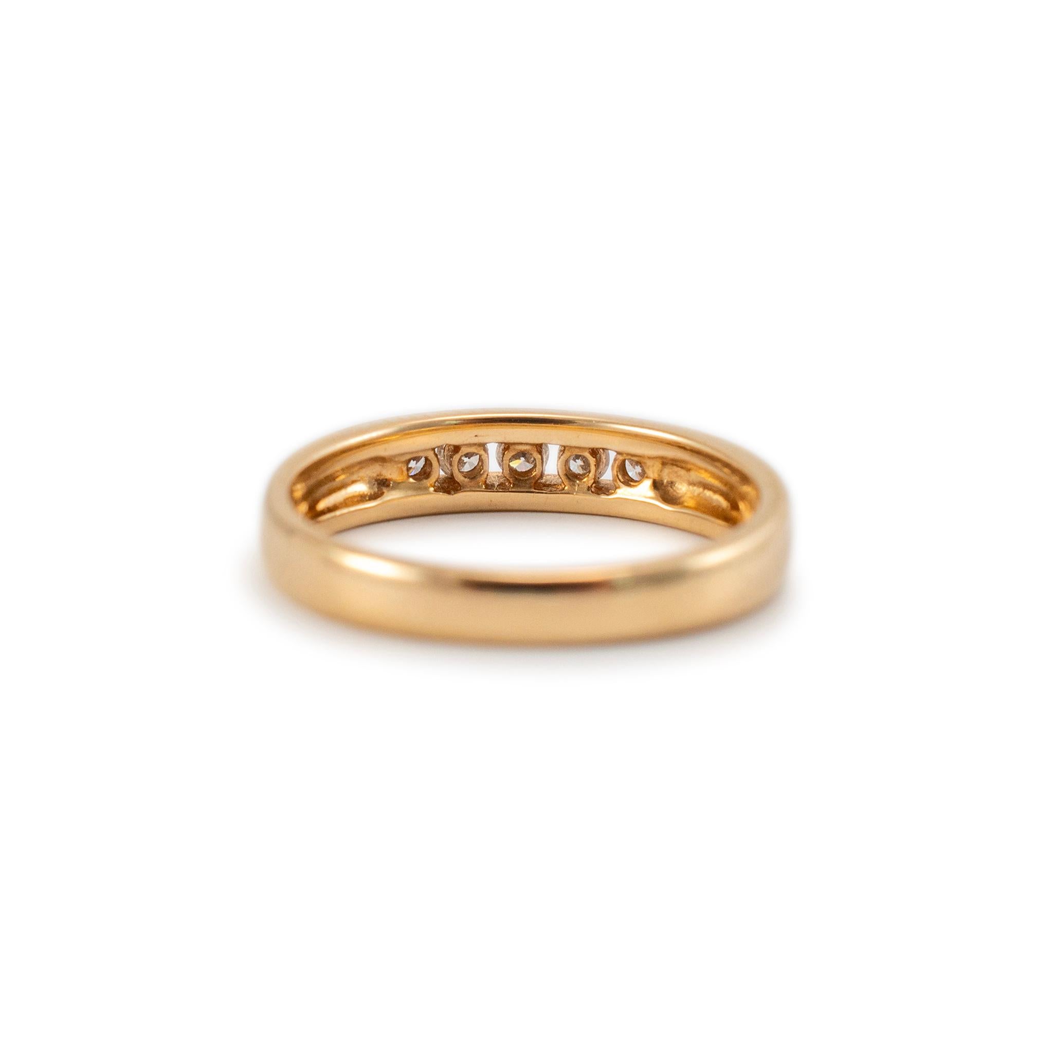 James Avery Damen 14K Gelbgold 5 Diamant Channel Ehering Debra-Ring 1