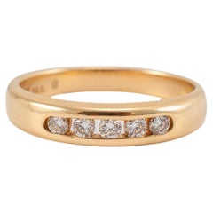 James Avery Damen 14K Gelbgold 5 Diamant Channel Ehering Debra-Ring