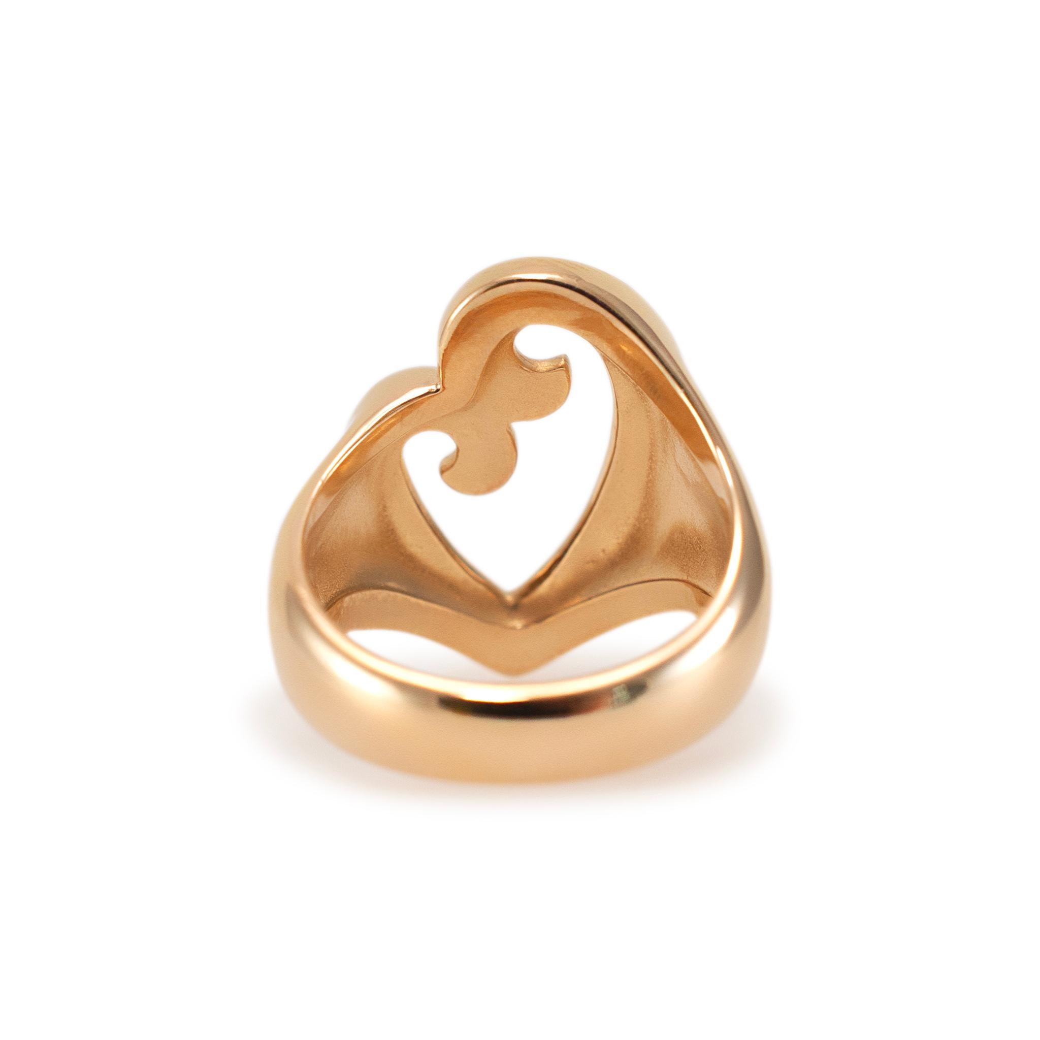 James Avery Ladies 14K Yellow Gold Mother’s Love Heart Cocktail Ring 1