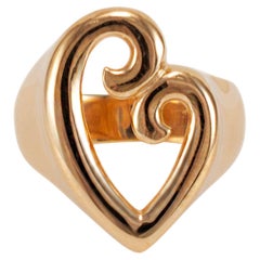 James Avery Ladies 14K Yellow Gold Mother’s Love Heart Cocktail Ring