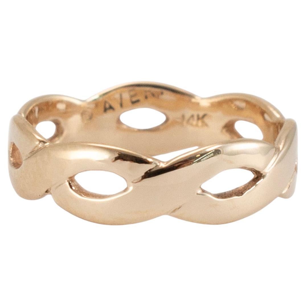 James Avery Damen 14K Gelbgold gedrehter Bandring 4