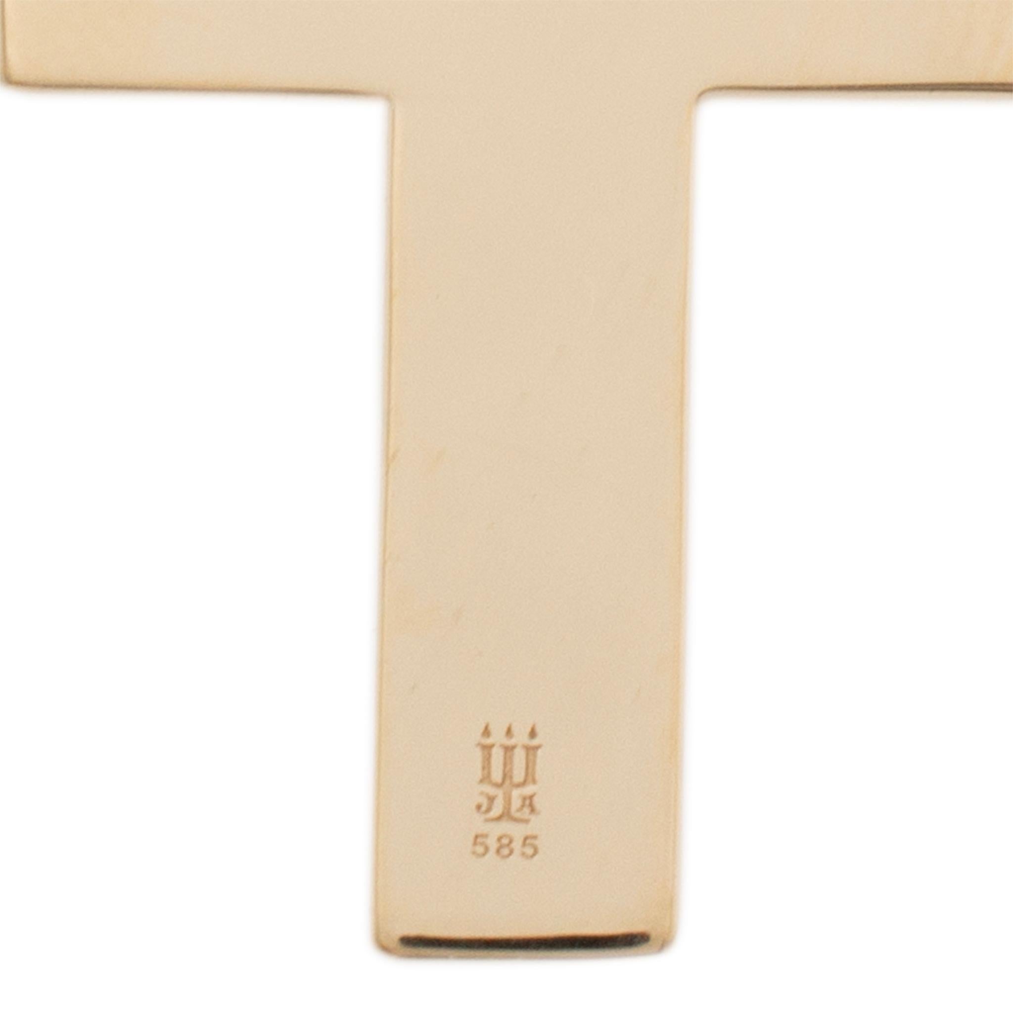 James Avery Großer 14K Gelbgold Plain Latein-Kreuz-Anhänger im Zustand „Hervorragend“ in Houston, TX