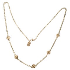 James Avery Margarita Flower 5 Station Chain Necklace 14k Yellow Gold 20"