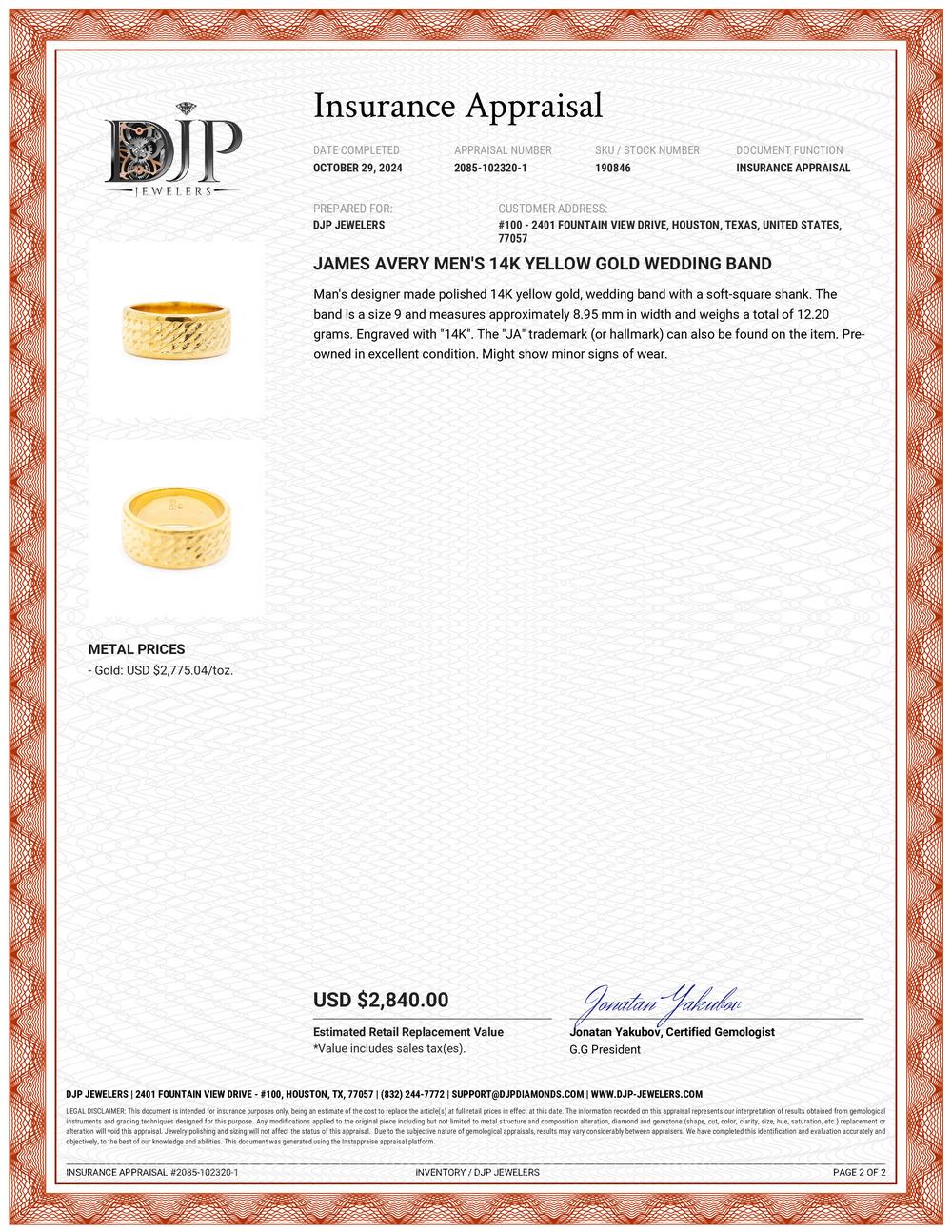 james avery mens wedding rings
