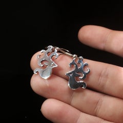 James Avery Reindeer Deer Dangle Earrings Sterling Silver 925 Retired RARE HTF