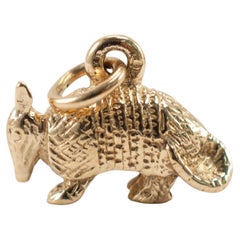 James Avery Retired 14K Yellow Gold Armadillo Charm Pendant