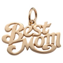 James Avery Retired 14K Yellow Gold Best Mom Charm