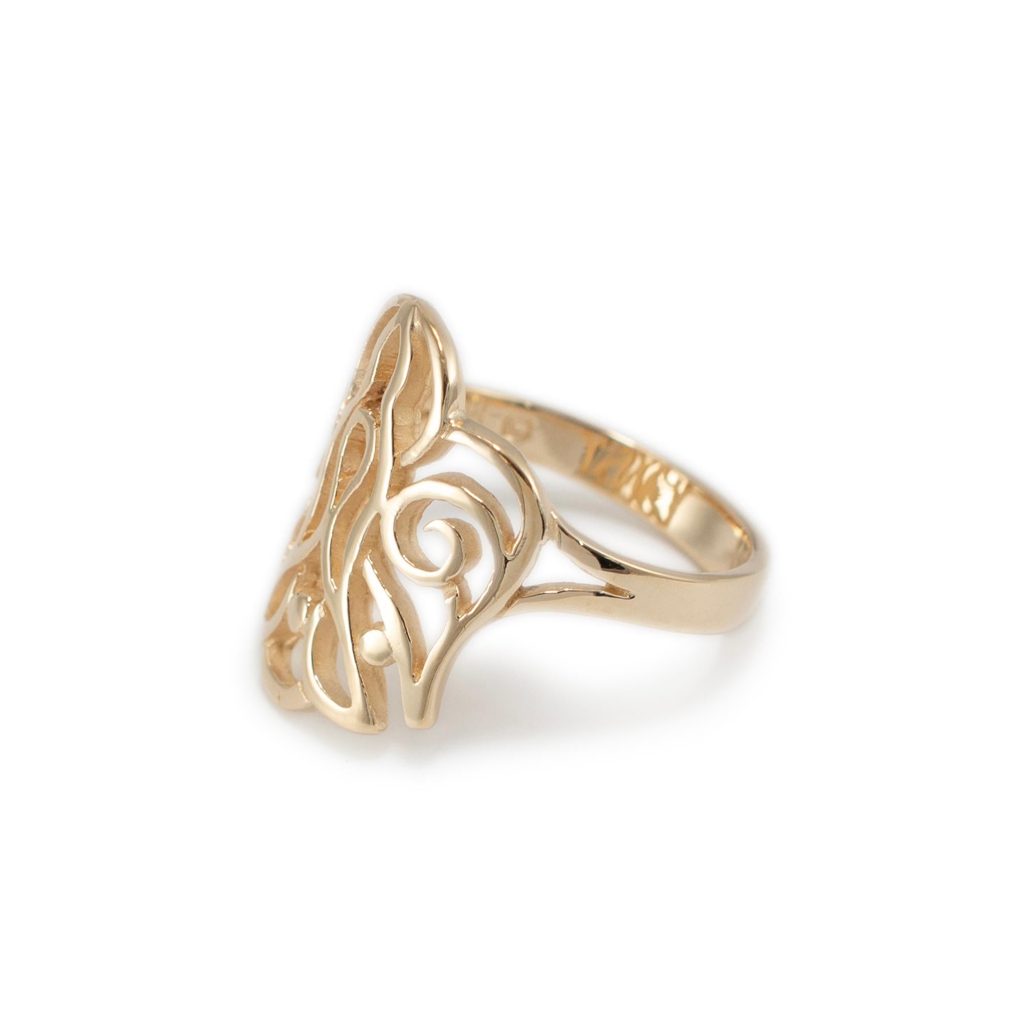 James Avery Vertired 14K Gelbgold Taube Engel Cocktail-Ring im Zustand „Hervorragend“ in Houston, TX