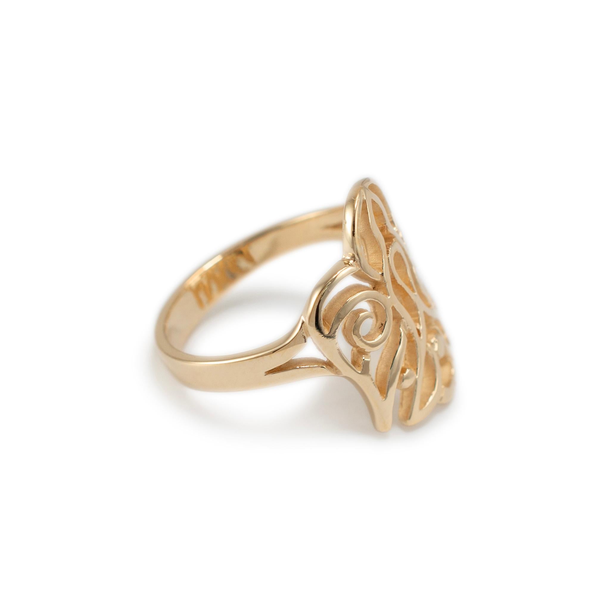 James Avery Vertired 14K Gelbgold Taube Engel Cocktail-Ring Damen