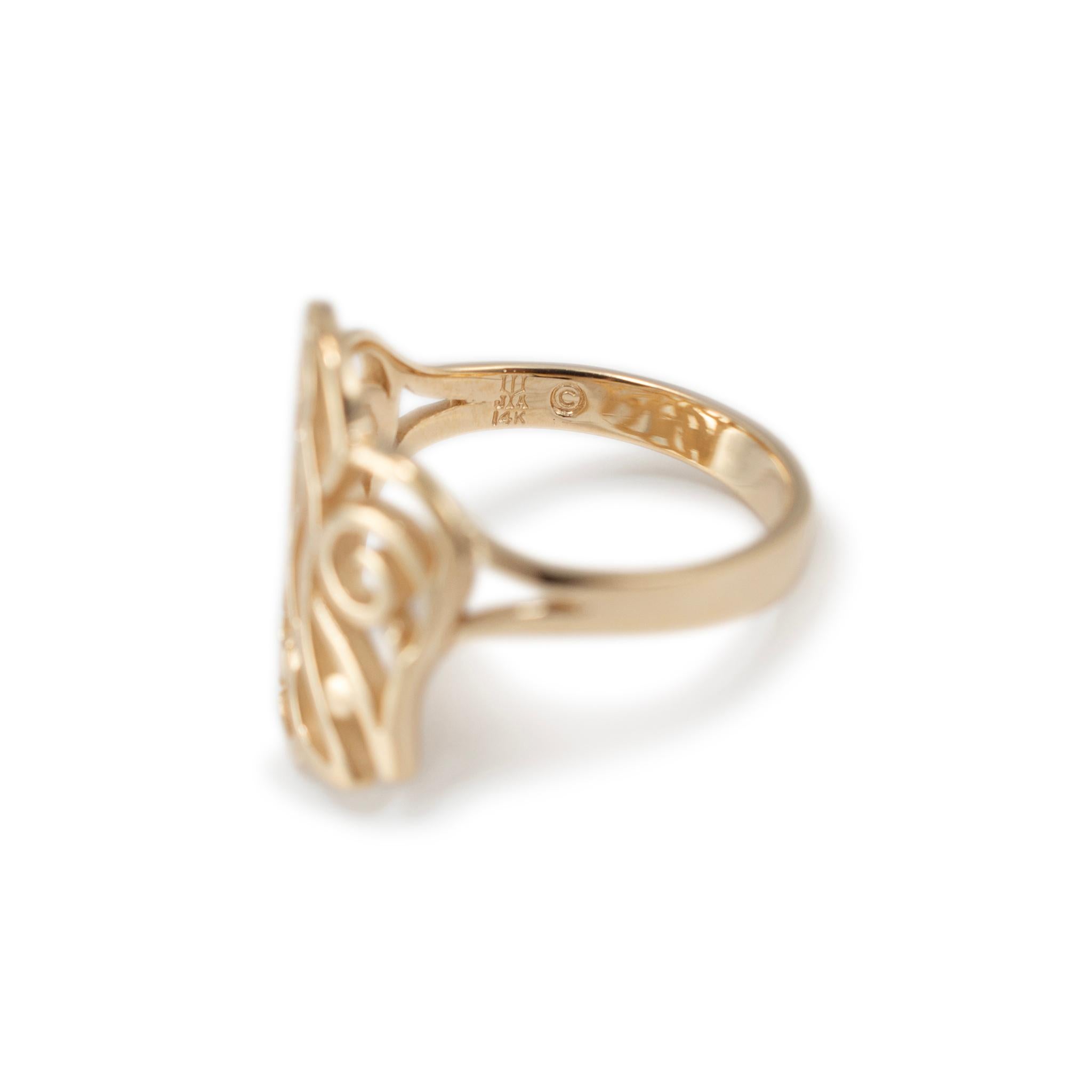 James Avery Vertired 14K Gelbgold Taube Engel Cocktail-Ring 2