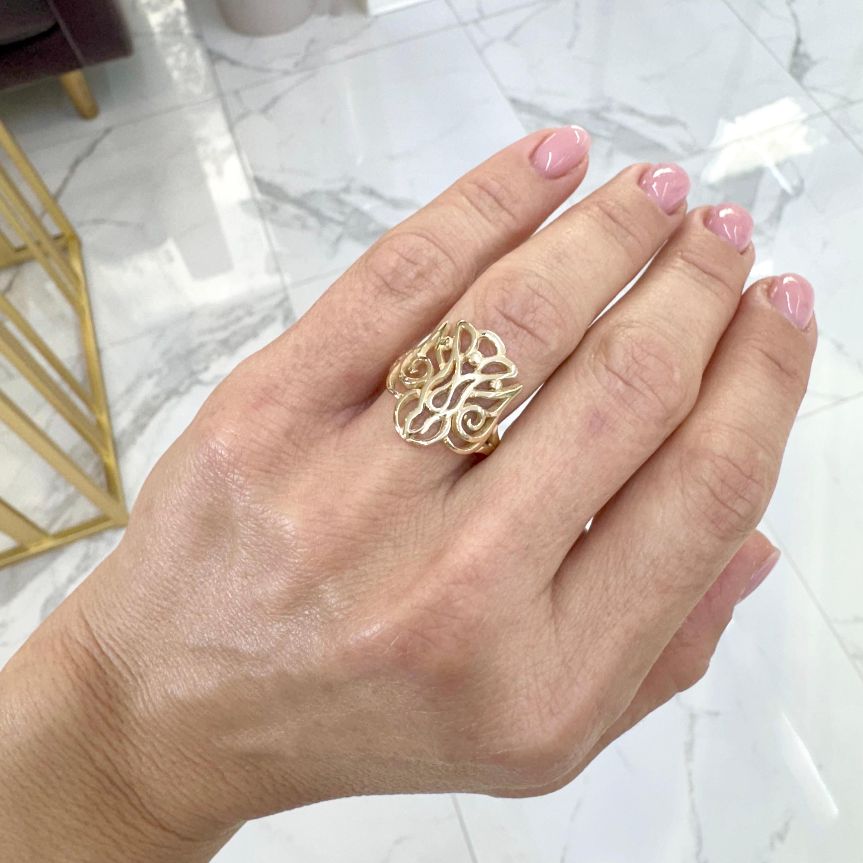 James Avery Vertired 14K Gelbgold Taube Engel Cocktail-Ring 3